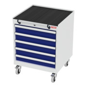 Armoire à tiroirs mobile STIER gris clair/bleu azur 600 mm