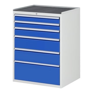 Armoire à tiroirs Rau avec tapis antidérapant 6 tiroirs -XL 2x90 1x120 2x180 1x270mm