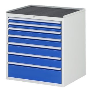 Armoire à tiroirs Rau avec tapis antidérapant 7 tiroirs -XL 2x60 2x90 2x120 1x180mm