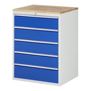 Armoire à tiroirs Rau hêtre-top et 5 x tiroirs-XL 4x180 1x210mm