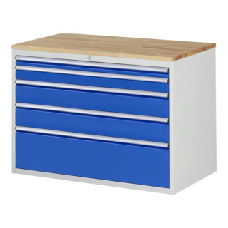 Armoire à tiroirs Rau hêtre-top et 5 x tiroirs -XXL 1x60 1x90 2x150 1x270mm