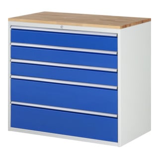 Armoire à tiroirs Rau hêtre-top et 5 x tiroirs -XXL 3x150 2x240mm