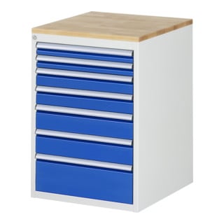 Armoire à tiroirs Rau hêtre-top et 7 x tiroirs L 2x60 2x90 2x120 1x180mm
