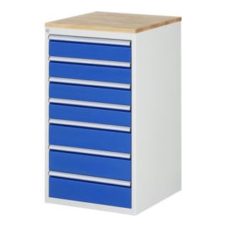Armoire à tiroirs Rau hêtre-top et 7 x tiroirs L 4x120 3x150mm
