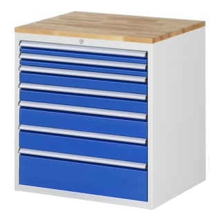 Armoire à tiroirs Rau hêtre-top et 7 x tiroirs -XL 2x60 2x90 2x120 1x180mm