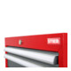 Armoire à tiroirs STIER, avec 11 tiroirs, lxPxH 600x575x1220 mm, rouge/gris anthracite-2