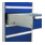 Meuble à tiroirs STIER gris clair/bleu azur-5