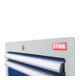 Armoire à tiroirs STIER, avec 5 tiroirs, lxPxH 600x575x620 mm, gris clair/bleu gentiane-2