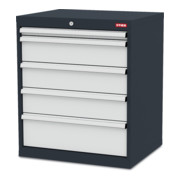 Armoire à tiroirs STIER en acier avec 5 tiroirs