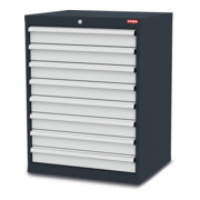 Armoire à tiroirs STIER, avec 8 tiroirs lxPxH 700x575x920 mm