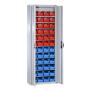 Armoire de rangement STIER avec bacs de rangement ouverts, H1980xW700xD300mm