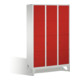 Armoire C+P Classic sur pieds 12 compartiments Avant Rouge rubis Corps Gris clair-1