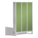 Armoire C+P Classic sur pieds 3 compartiments Façade Corps vert Reseda corps gris clair-1