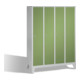 Armoire C+P Classic sur pieds 4 compartiments Façade Corps vert Reseda corps gris clair-1