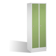 Coffre C+P Classic sur socle 2 compartiments avant Reseda vert corps gris clair-1