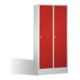 Armoire C+P Classic sur socle 2 compartiments avant rouge rubis corps gris clair-1