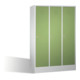 Armoire C+P Classic sur socle 3 compartiments avant Reseda vert corps gris clair-1