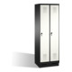 Armoire C+P Evolo sur socle 2 compartiments avant corps blanc pur corps noir gris noir-1