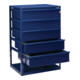 Armoire comptoir LOGS 190 H795xl540xP390mm 5 tiroirs tablettes bleu RAL 5022 LOG-1