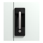 Armoire d'appoint à outils C+P avec portes battantes, 1 tablette intérieure, H1000xL1200xP400mm Façade vert réséda Corps gris clair-2