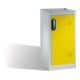 Armoire d'appoint environnementale C+P avec porte pivotante, 2 bacs en polyéthylène, H1020xL500xP500mm Façade jaune trafic Corps gris clair-1