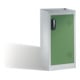 Armoire d'appoint environnementale C+P avec porte pivotante, 2 bacs en polyéthylène, H1020xL500xP500mm Façade vert réséda Corps gris clair-1