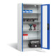 Armoire de charge batterie C+P pour 5 outils électriques, fenêtre, H1950xL930xP500mm, bleu gentiane/gris clair-5