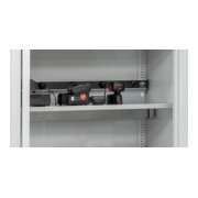 Armoire de charge C+P Akku pour 5 outils électriques, fenêtre, H1950xL930xP500mm, gris clair-4