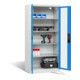 Armoire de charge C+P pour 5 outils électriques, fenêtre, H1950xL930xP500mm, bleu clair/gris clair-4