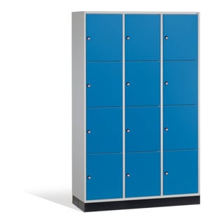 Armoire de rangement C+P Intro, 12 compartiments, H1950xL1220xP500mm corps avant bleu clair corps gris clair