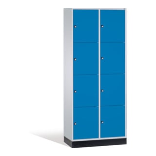 Armoire de rangement C+P Intro, 8 compartiments, H1950xL820xP500mm corps avant bleu clair corps gris clair