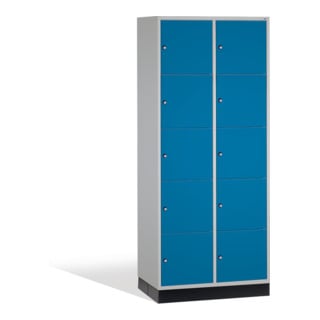 Armoire de rangement C+P Intro XL, 10 compartiments, H1950xL820xP600mm corps avant bleu clair corps gris clair