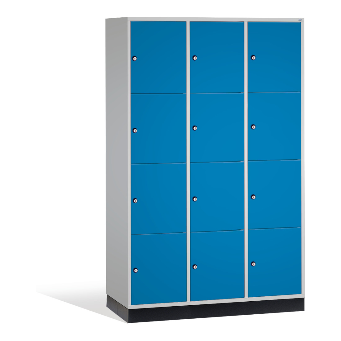 Armoire de rangement C+P Intro XL, 12 compartiments, H1950xL1220xP600mm corps avant bleu clair corps gris clair