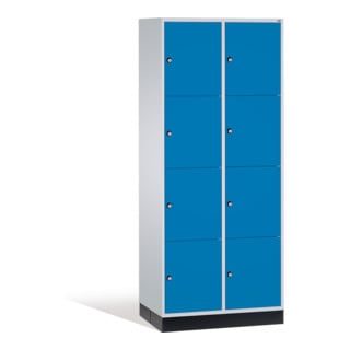 Armoire de rangement C+P Intro XL, 8 compartiments, H1950xL820xP600mm Façade Corps bleu gentiane Corps gris clair