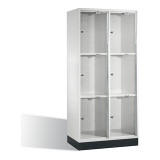 C+P Intro XL armoire de rangement avec portes en verre acrylique 6 compartiments corps gris clair certificat GS Oui