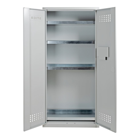 Armoire environnementale STIER avec 4 étagères galvanisées