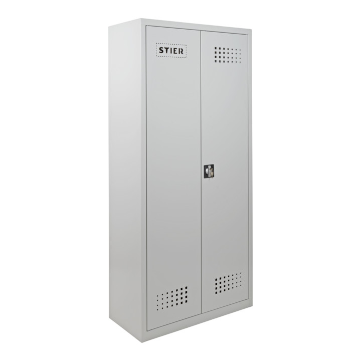 Armoire de sécurité STIER avec 4 bacs-étagères galvanisés 1 950x920x420 mm