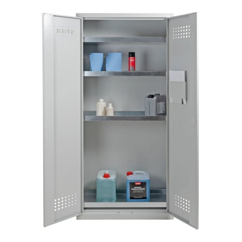 Armoire environnementale STIER avec 4 étagères galvanisées