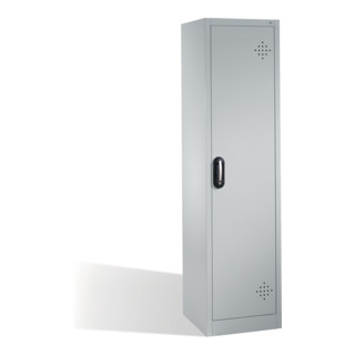 Armoire d'environnement C+P avec porte battante, 4 bacs en polyéthylène, H1950xL500xP500mm Façade gris clair Corps gris clair