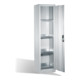 Armoire d'environnement C+P avec porte battante, 4 tablettes pour bacs, H1950xL500xP500mm Façade gris clair Corps gris clair-1