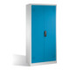 Armoire d'environnement C+P avec portes battantes, 4 tablettes pour bacs, H1950xL930xP500mm Façade bleu clair Corps gris clair-1