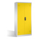 Armoire d'environnement C+P avec portes battantes, 4 tablettes pour bacs, H1950xL930xP500mm Façade jaune trafic Corps gris clair-1