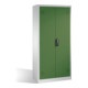 Armoire d'environnement C+P avec portes battantes, 4 tablettes pour bacs, H1950xL930xP500mm Façade vert réséda Corps gris clair-1