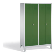 C+P Classic double casier sur pieds 4 compartiments Avant Reseda corps vert vert clair gris clair