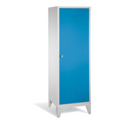 Armoire double C+P Classic sur pieds, pour 1 personne, H1850xL610xP500mm à l'avant corps bleu clair corps gris clair-1