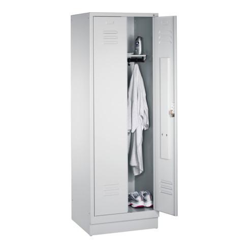 C+P Classic double casier classique sur socle 2 compartiments avant gris clair corps gris clair gris clair