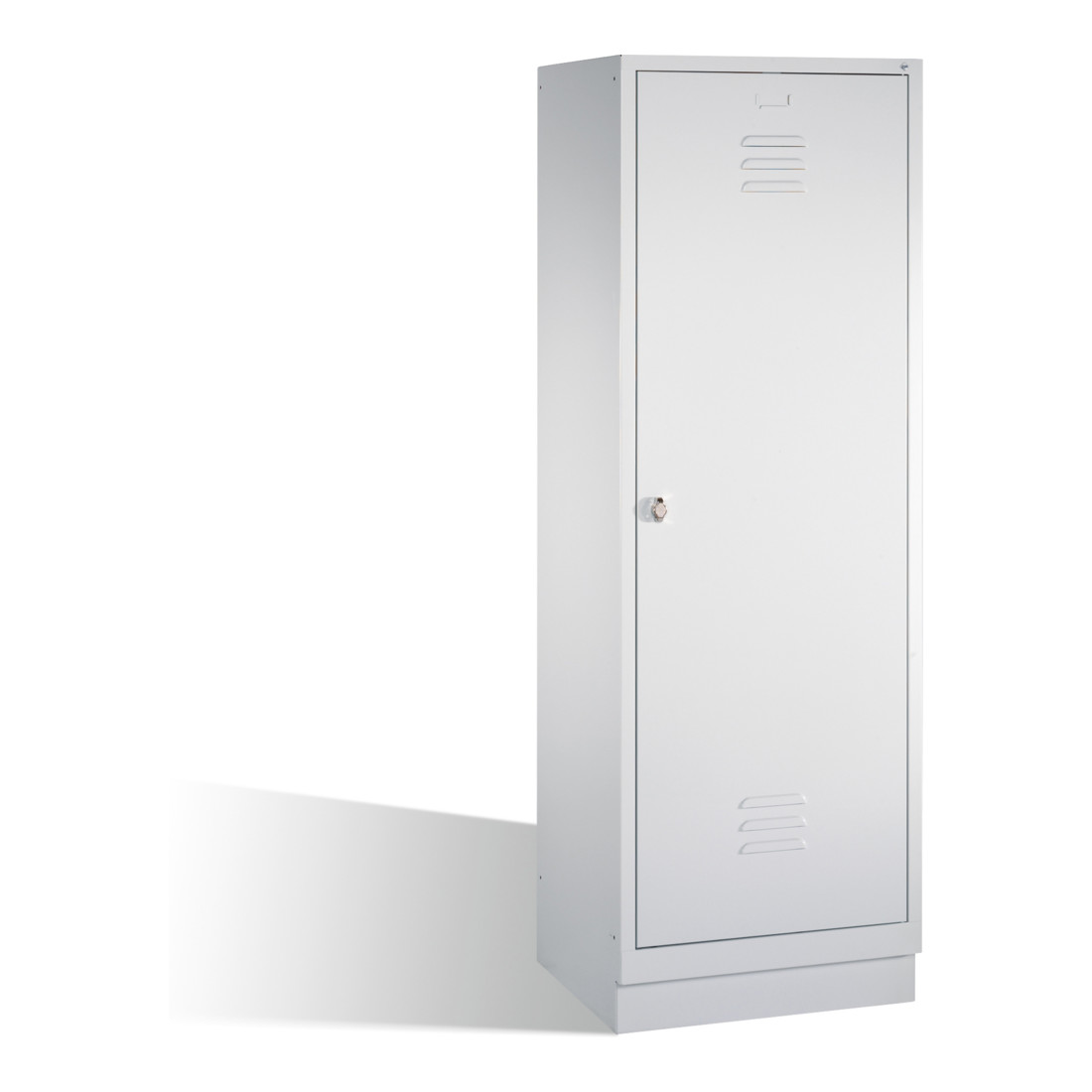 Armoire double C+P Classic sur socle, pour 1 personne, H1800xL610xP500mm avant gris clair corps gris clair gris clair