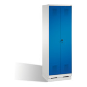 C+P double casier Evolo sur socle 2 compartiments avant gentiane bleu gentiane corps gris clair-1