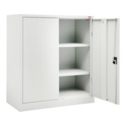 Armoire d'outillage STIER avec 2 tablettes 1 000x800x380 mm, gris clair, soudée-3