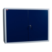 Armoire murale STIER, rangement sûr et peu encombrant, bleu